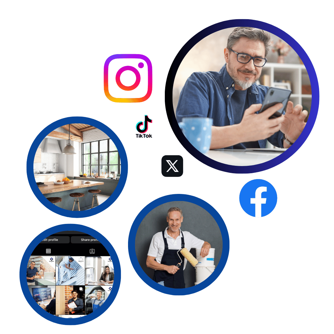 social media management and home service contractor connect